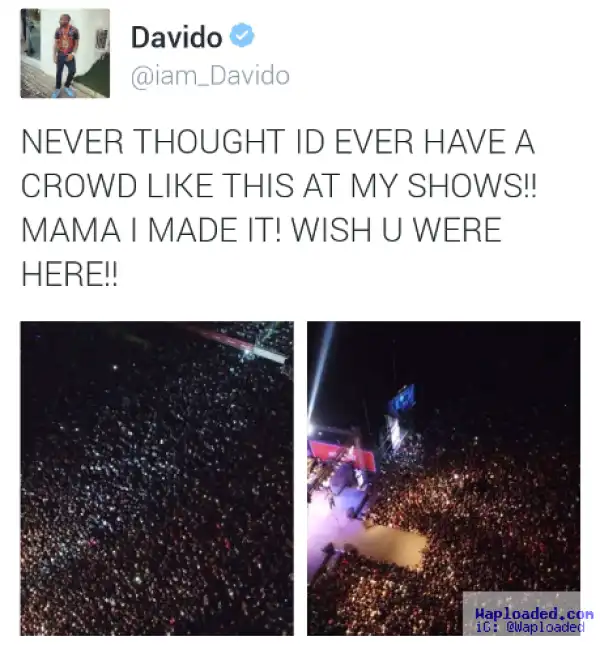 See This Crowd That Shocks Davido